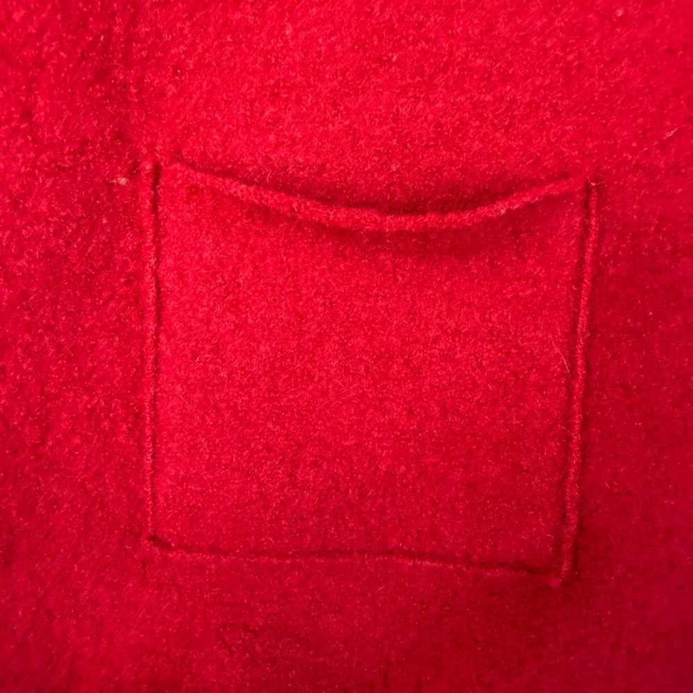 Eileen fisher red wool button up jacket preowned size large - Picture 3 of 9